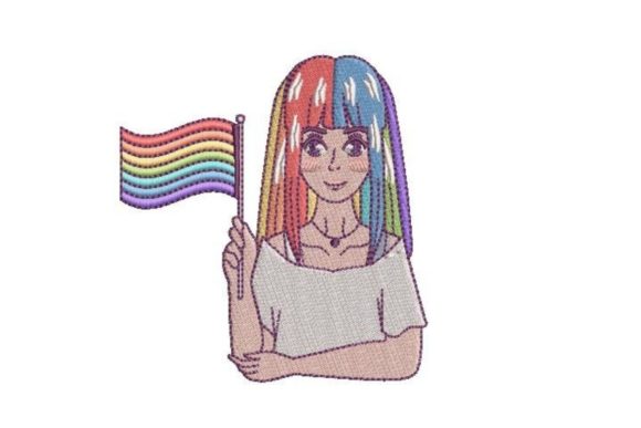 Anime Girl Holding a Pride Flag: A Designer Review