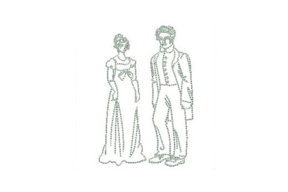 Elizabeth and Mr Darcy Line Art: A Romantic Embroidery Review