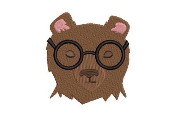 Hipster Bear Embroidery Design Review for Branded Merch