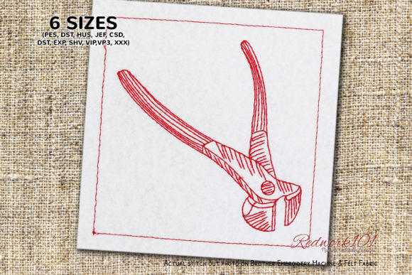Mechanical Tool Lineart: A Craft Fair Embroidery Review