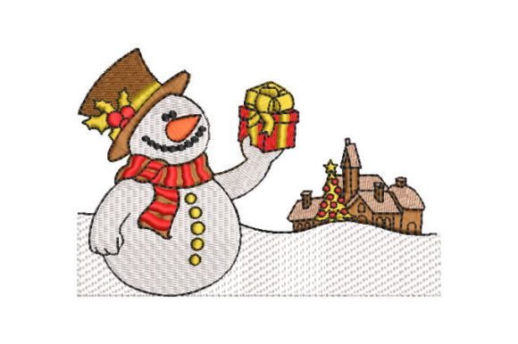 Snowman with Gift: A Merry Embroidery Review for Apparel