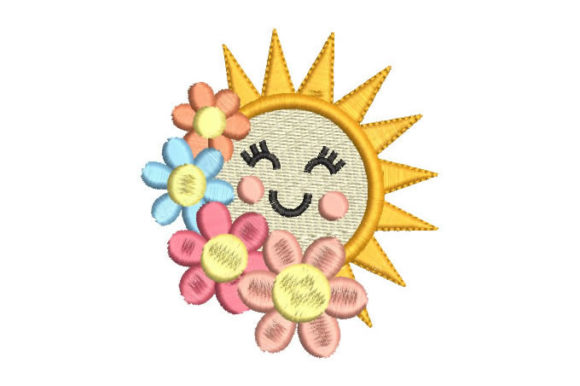 The Sun with Colorful Flowers Embroidery Design Review