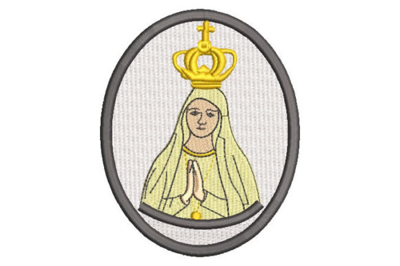 Virgin Mary Embroidery Design for Boutique Apparel