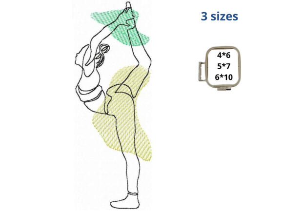 Yoga Line Art: Peaceful Embroidery for Craft Fairs